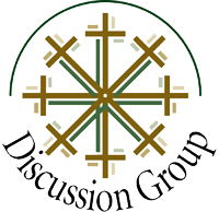 Image is of crosses joined to form spokes of a wheel. Discussion Group