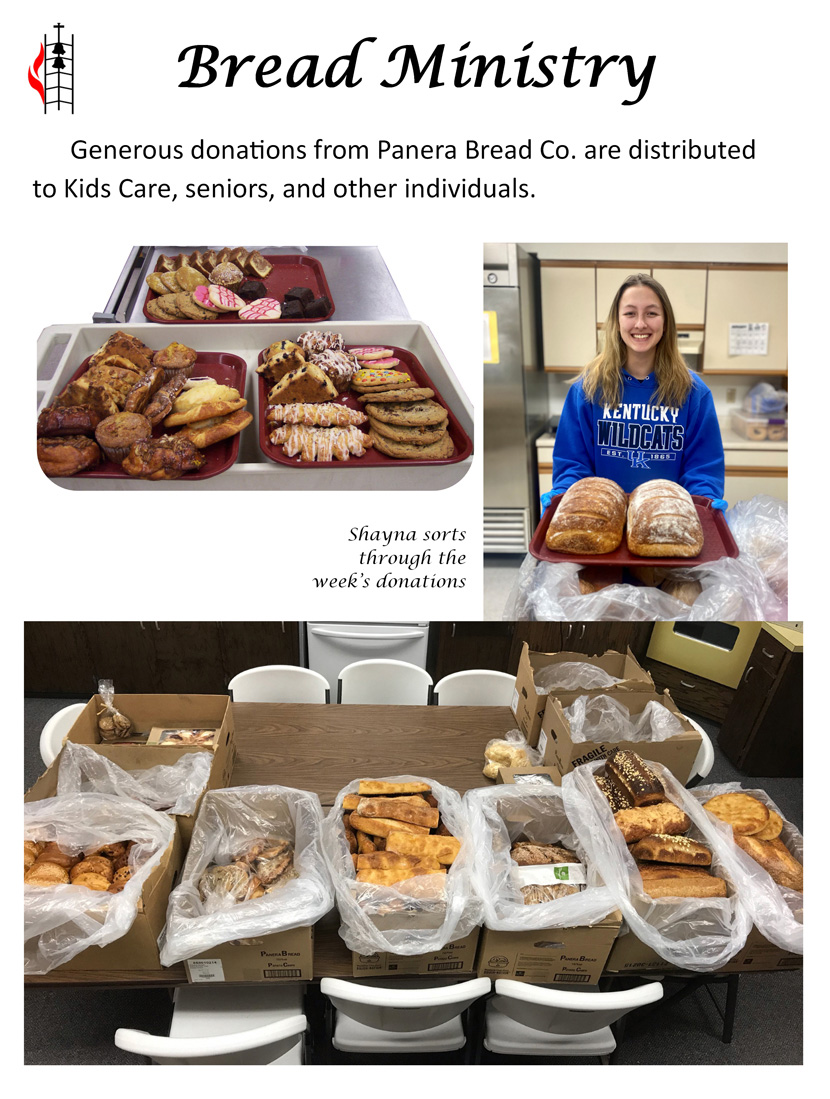 Generous donations from the Panera Bread Company are distributed to the Adel Food Pantry, Kids Care, seniors, and other individuals.