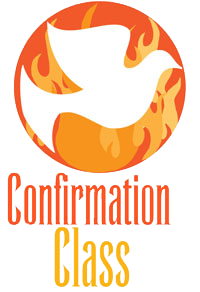 Dove in a disc of fire.  Confirmation Class