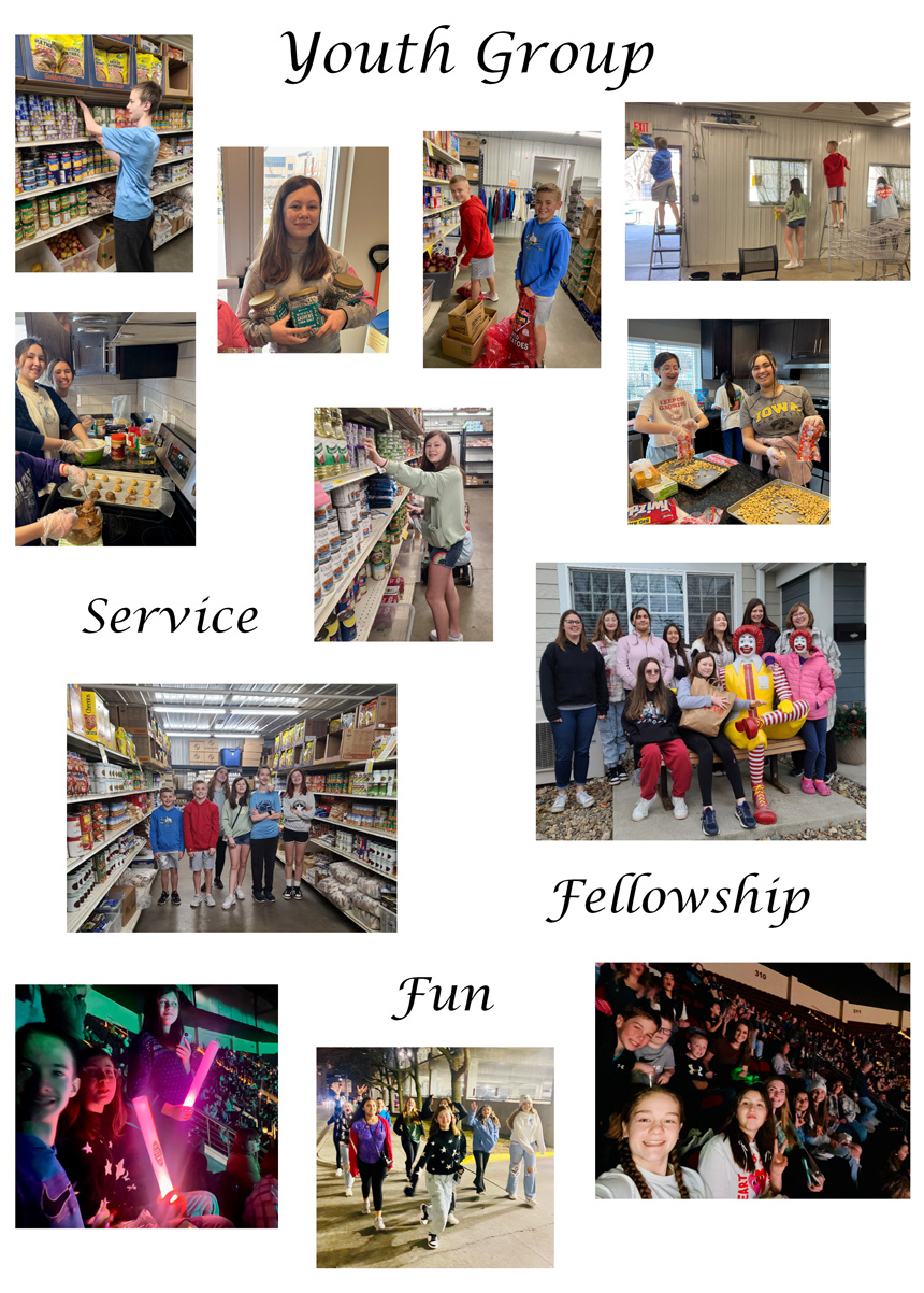 Youth Group:  service, fellowship, fun