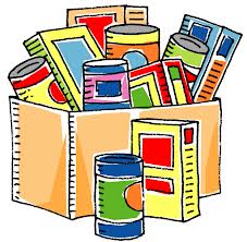 box of canned and dry goods